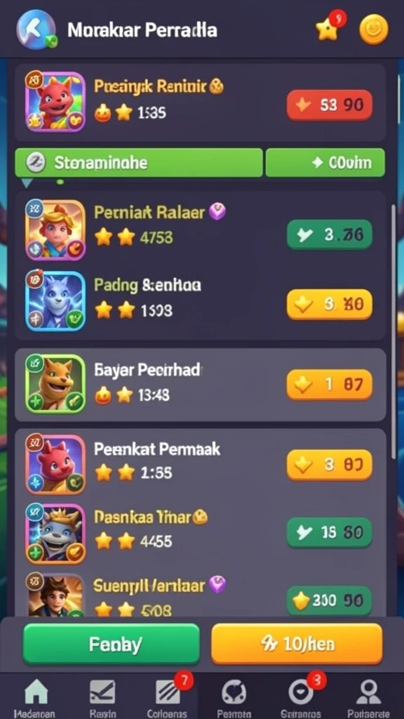 Tampilan menu utama yang intuitif dan menarik.