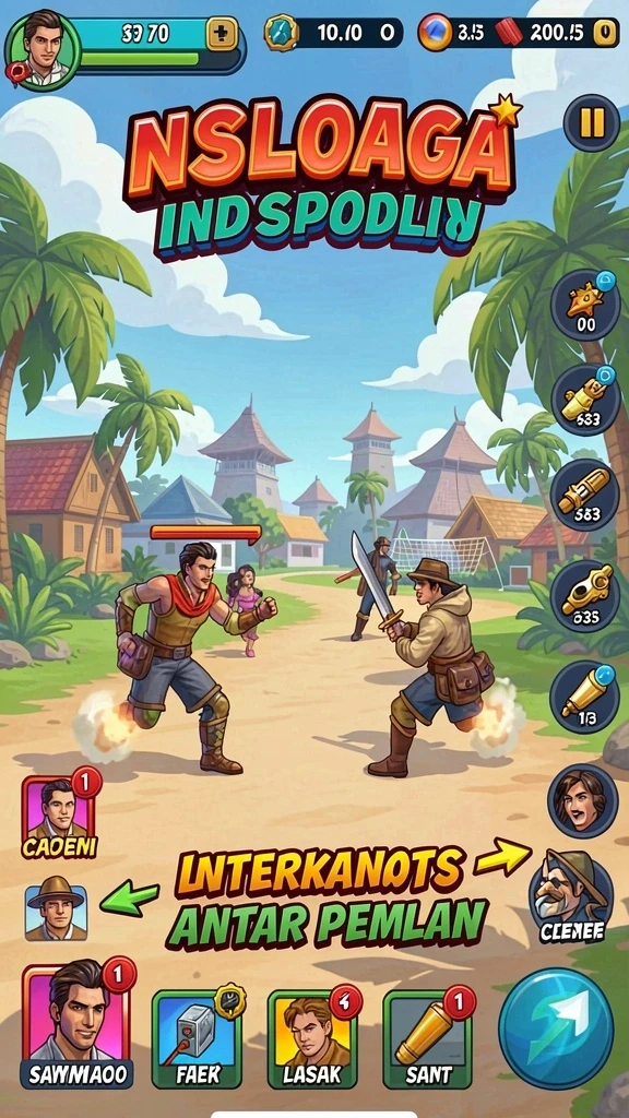 Menu permainan yang interaktif dan mudah digunakan.