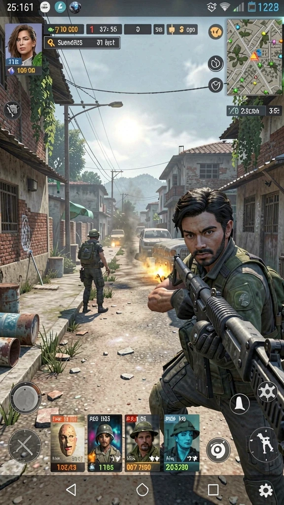 Contoh gameplay di level yang menantang.