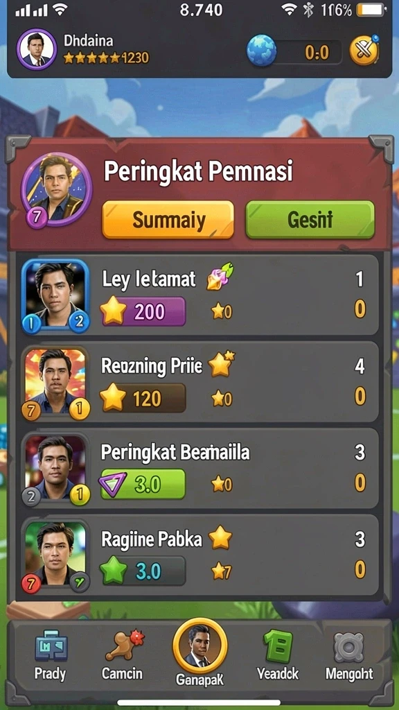Tampilan antarmuka yang user-friendly.