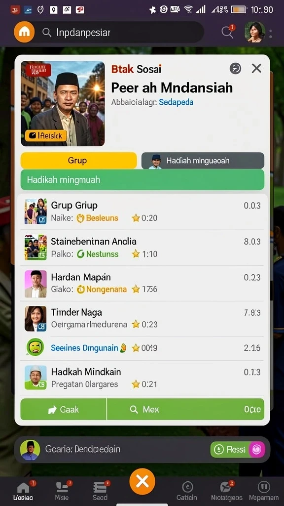 Tampilan menarik dengan banyak pilihan permainan.