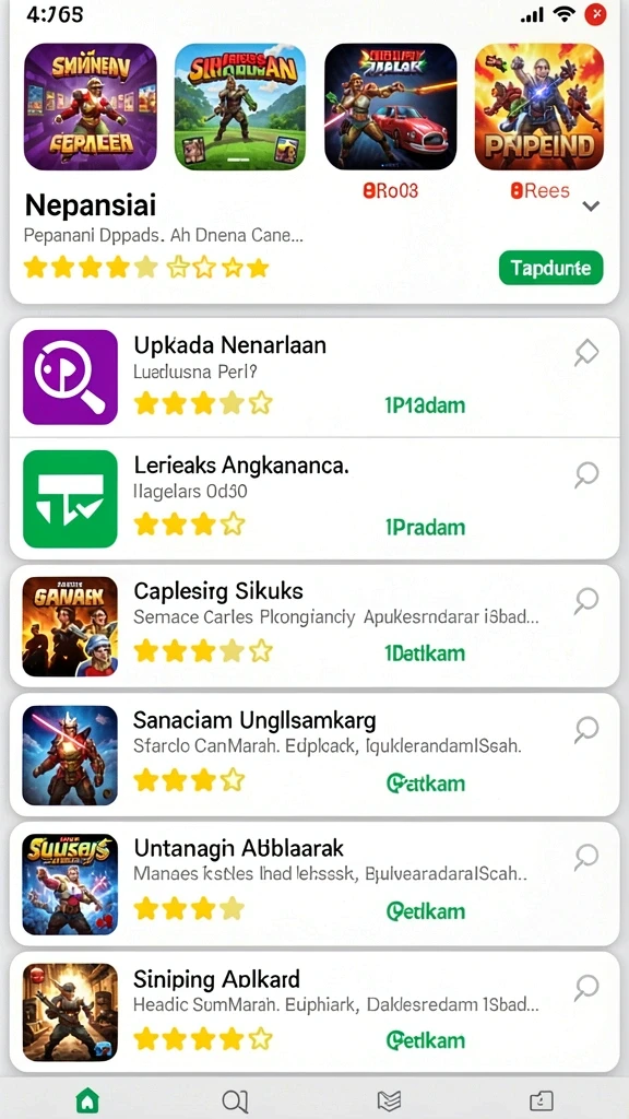 Tampilan awal aplikasi yang modern dan menarik.