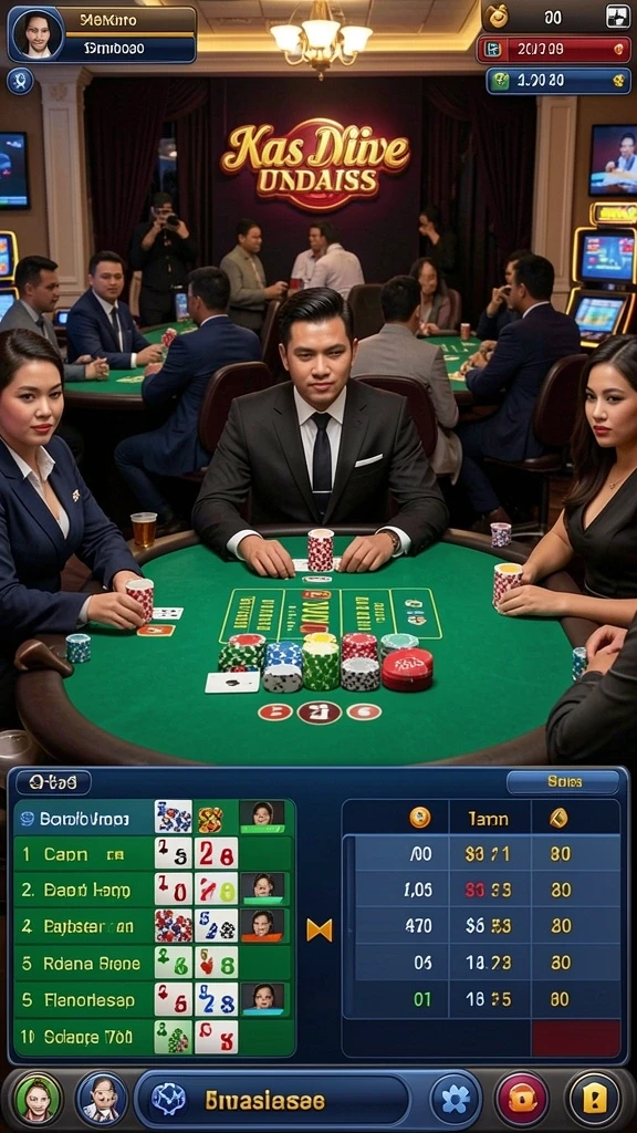 Leaderboard yang menunjukkan peringkat pemain secara real-time.